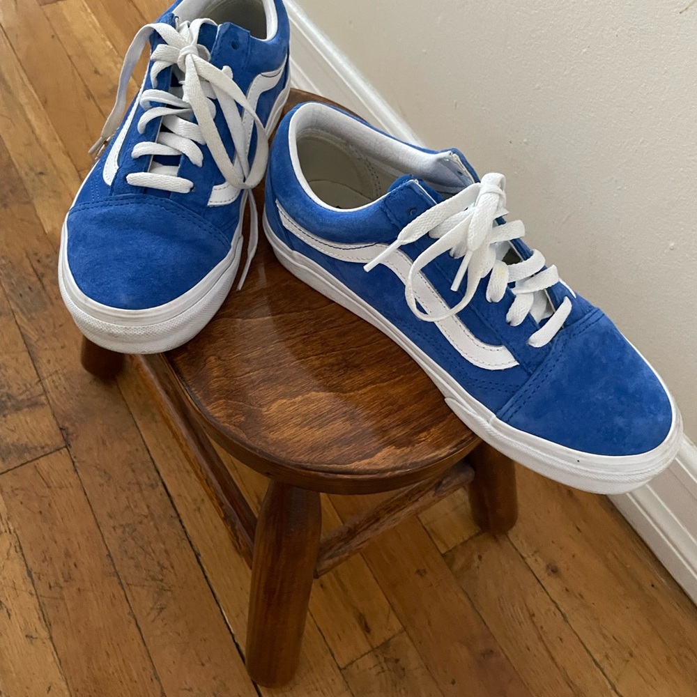 Vans Blue and White Classic suede Old Skool Sneakers size 7